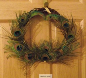 full peacock wreath