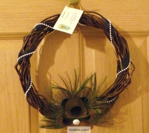 peacock and pearls wreath by msjme