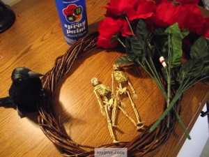 spooky wreath materials needed