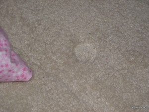 carpet with dent