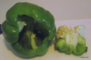 inside a 3 bump green pepper