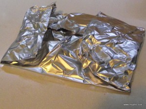wrap the potatoes in foil