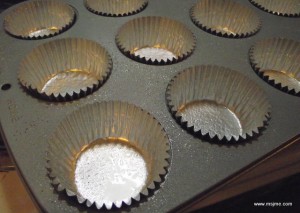 foil lined cupcake