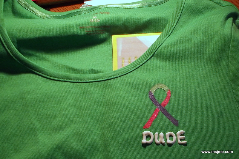 I painted this shirt for my friend who is also a Thyroid Cancer survivor like me. "Dude, where's my thyroid?"