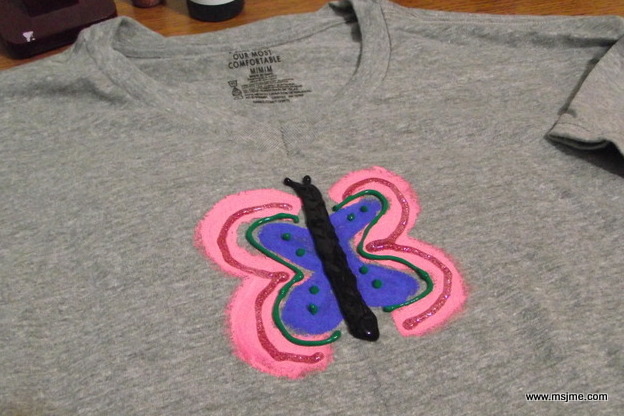 I designed this shirt for a 5k this Spring. My friend and I are both ThyCa survivors. The butterfly represents the thyroid gland and the colors are the Thyroid Cancer ribbon colors. 