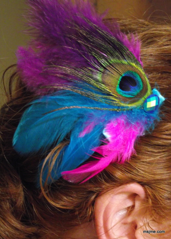 September is Thyroid Cancer Awareness Month.  Check out my latest Peacock Feather Hair Clip Design with the ThyCa ribbon colors