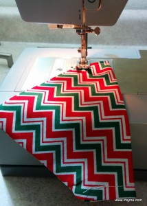 I prefer to make one more stitch line. This is an optional step. I find it helps it lay better on the collar. It's a straight stitch from one collar opening to the other.