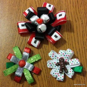 Here's my first group of Christmas 2015 Hair Clips.  